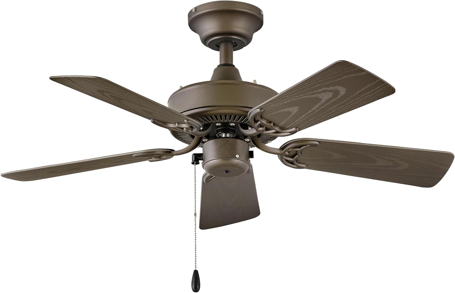 Hinkley Cabana 36' Indoor/Outdoor Dual Mount Ceiling Fan, Pull Chain Operation, Composite Fan Blades, Metallic Matte Bronze