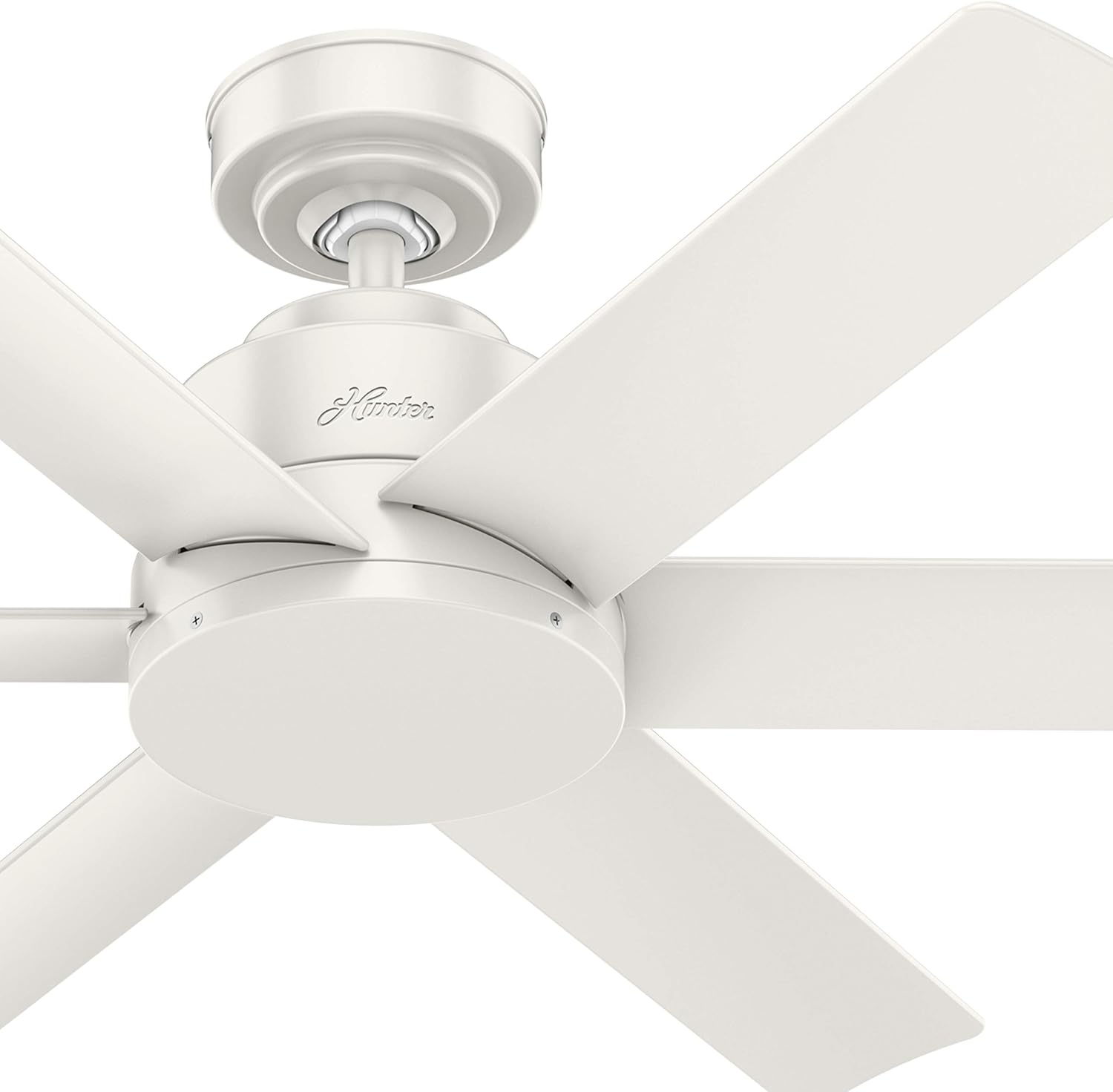 Hunter Fan 44 inch Contemporary Fresh White Finish Outdoor Ceiling Fan with 6 Blades (Renewed)