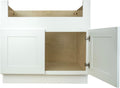 Hollywood Fabiani Design Farm Sink Base Kitchen Cabinet 36 in. W x 24 in. D x 34.5 in. H in Shaker White Ready to Assemble