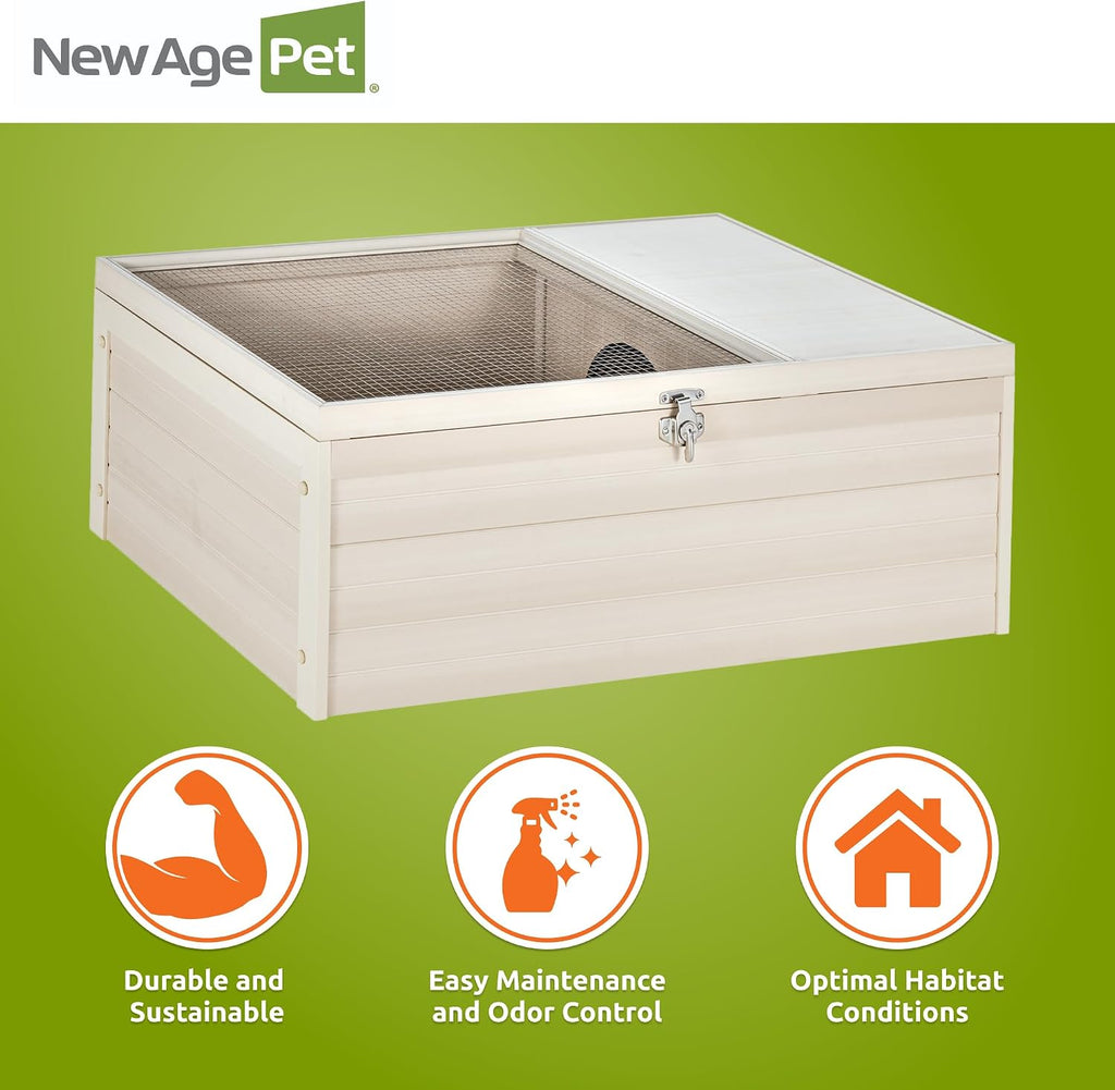 New Age Pet ECOFLEX Tortoise House, Durable Outdoor Tortoise Shelter, Weather-Resistant & Easy to Clean