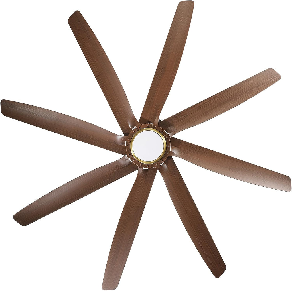 Parrot Uncle 72 Inch Ceiling Fans with Lights and Remote, Modern Gold Chandelier Ceiling Fan, Dimmable LED & 3CCT, 6 Speeds Reversible DC Motor, Timer, Lighting Ceiling Fans for Bedroom Living Room
