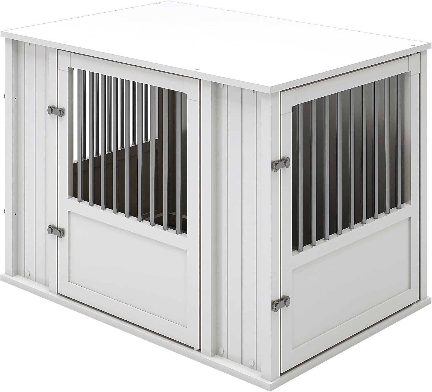 New Age Pet® Durable ECOFLEX® Large Dog Crate with Flexible Door Placement in Antique White