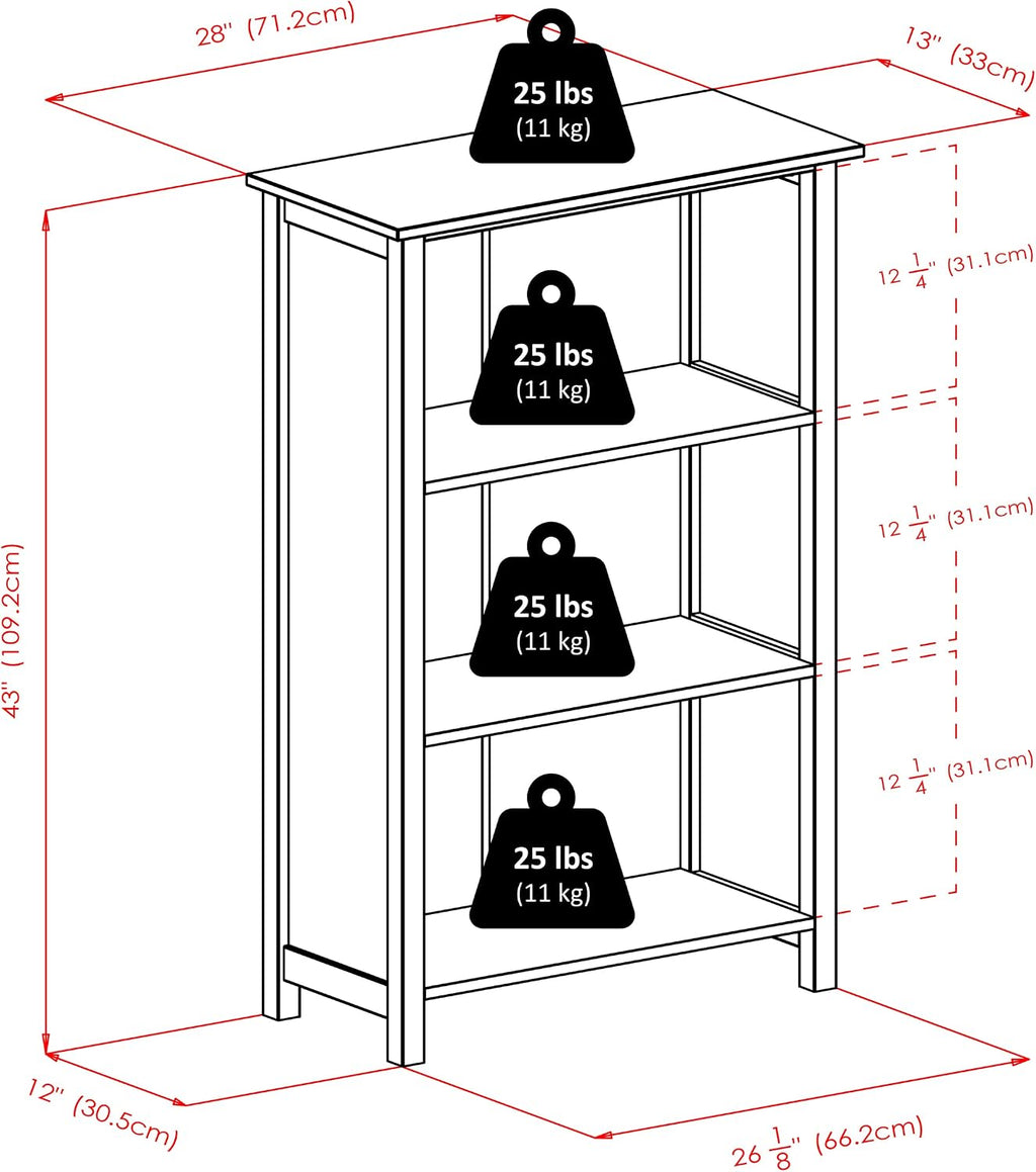 Verona 3-Section M Storage Shelf with 6 Foldable Black Color Fabric Baskets