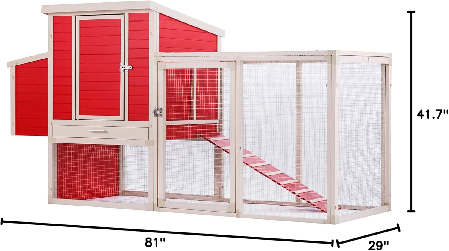 New Age Pet ECOFLEX Sonoma Chicken Coop in Red and Maple