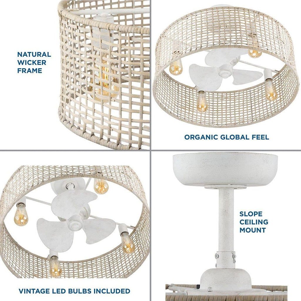 Progress Lighting P250068-151-WB LED Ceiling Fan from Belva Collection 25.25 inches