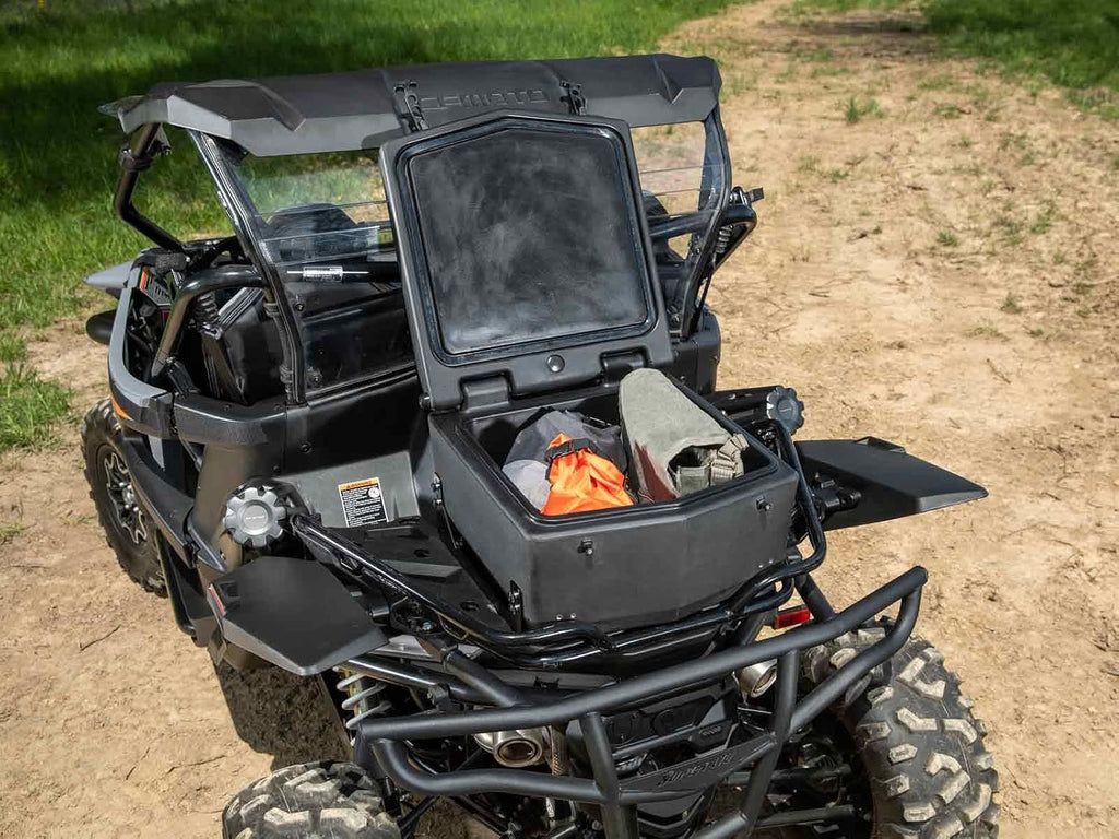 SuperATV Water Resistant Rear Insulated Cooler/Cargo Box for 2020-2022 CFMOTO ZForce 950 | Sealed Lid Keeps Ice in and Mud Out | Built-in Threaded Drain Plug | Heavy-Duty Latches