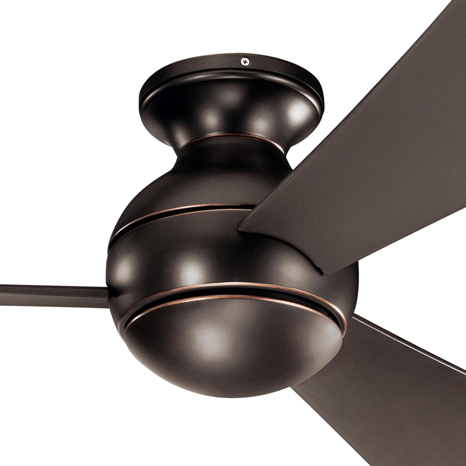 Kichler Sola 54' LED Indoor Outdoor Ceiling Fan In Old Bronze®, 3-Blade, 3000K, (54' W x 11' H), 330152OZ