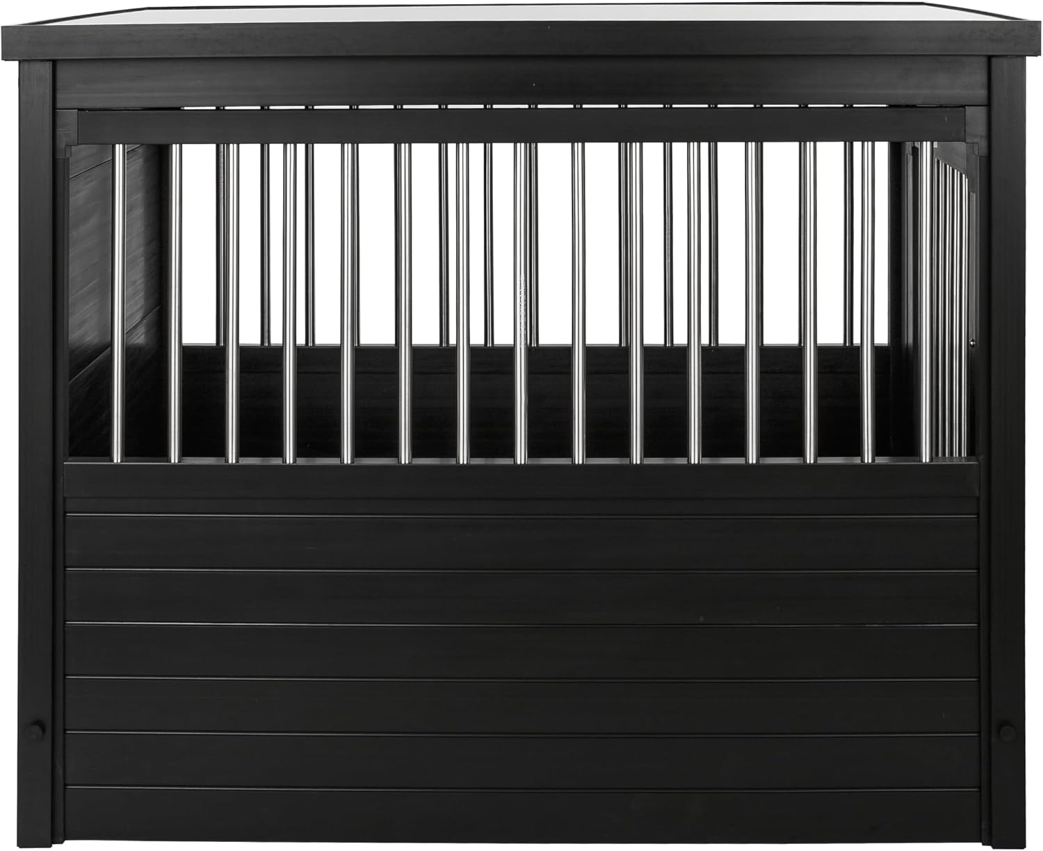 New Age Pet ECOFLEX InnPlace Dog Crate & End Table, Furniture-Style Indoor Kennel for Crate-Trained Dogs, Stainless Steel Spindles, 10-Year Warranty. 4 Colors, 4 Sizes