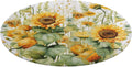 Sunflower and Corn Coral Velvet Round Floor Mat Non-Slip Bath Rug Floor Covering for Bathroom Vanity Guest Suite & Vacation Home