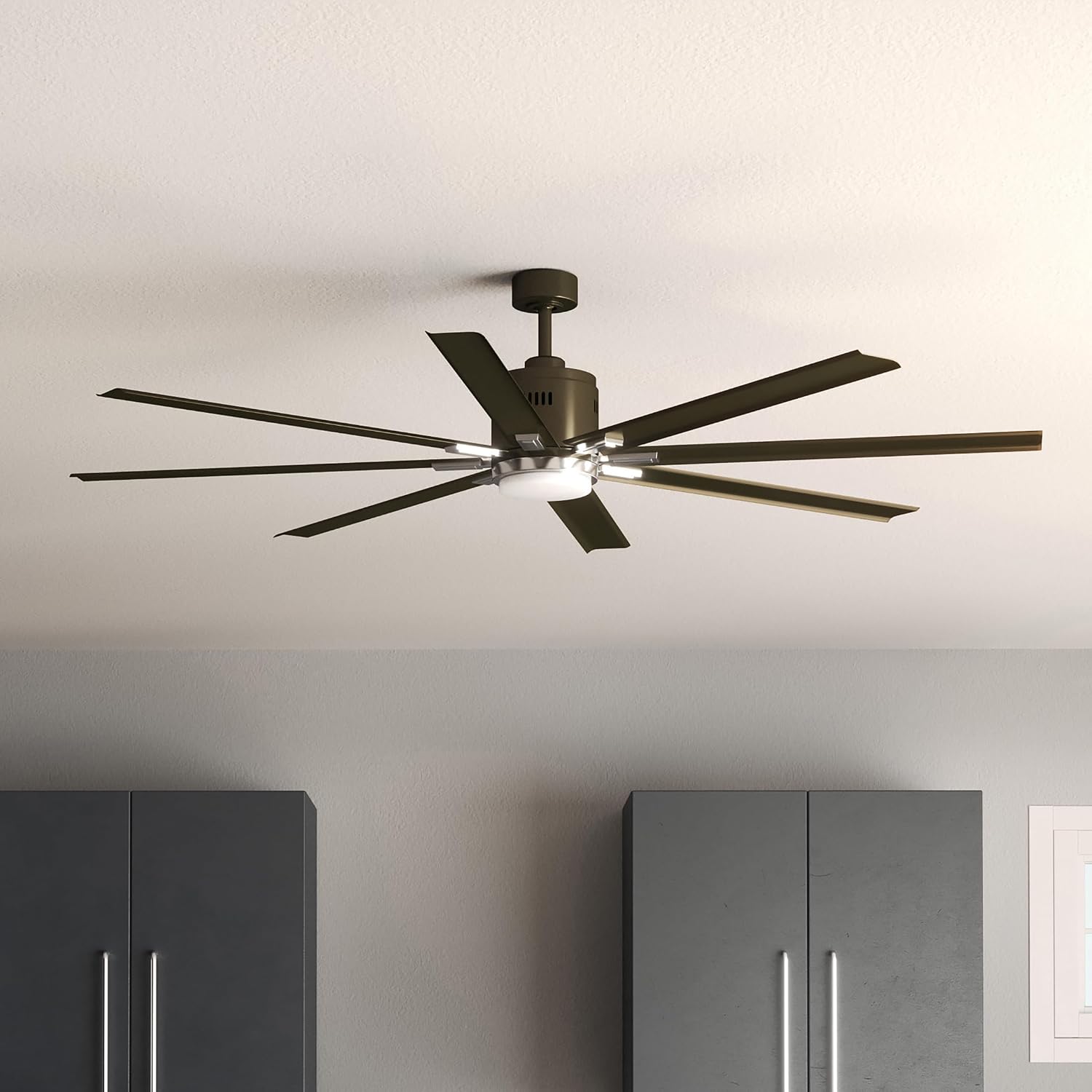 Vast Collection 72-Inch 8-Blade Bronze Modern Ceiling Fan
