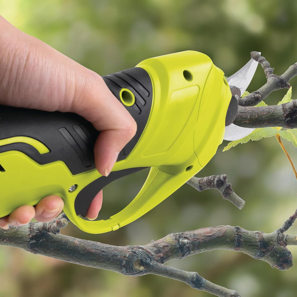 Sun Joe Cordless Handheld Pruner with Battery, Charger & Steel Blades, 80W Motor - Portable and Battery-Operated Gardening Tool Shears for Trimming Wood, Tree Branches, Twigs, and Stems, 24V-PRN1-LTE