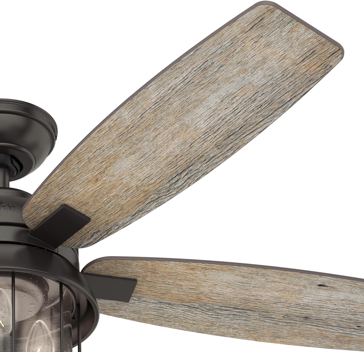 Hunter 52 inch Outdoor or Indoor Ceiling Fan with LED Lights and Remote Control - Bronze Ceiling Fan, Standard Mount, 5 Blades, For Patio, Porch, Garage, or Living Room - Coral Bay 59420, Noble Bronze