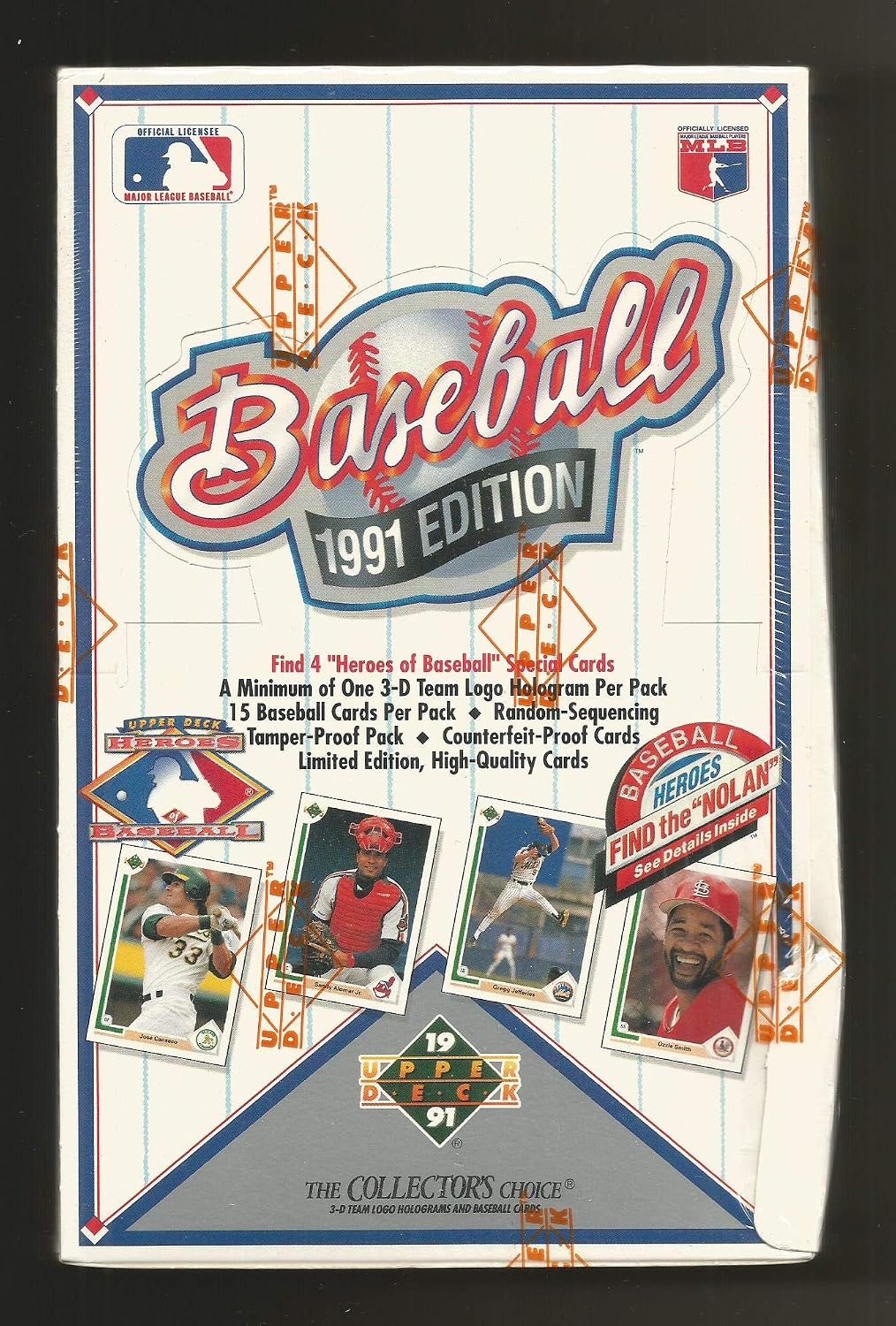 1991 Upper Deck Low Series Foil Box (36 Packs / 15 Cards per pack - MLB