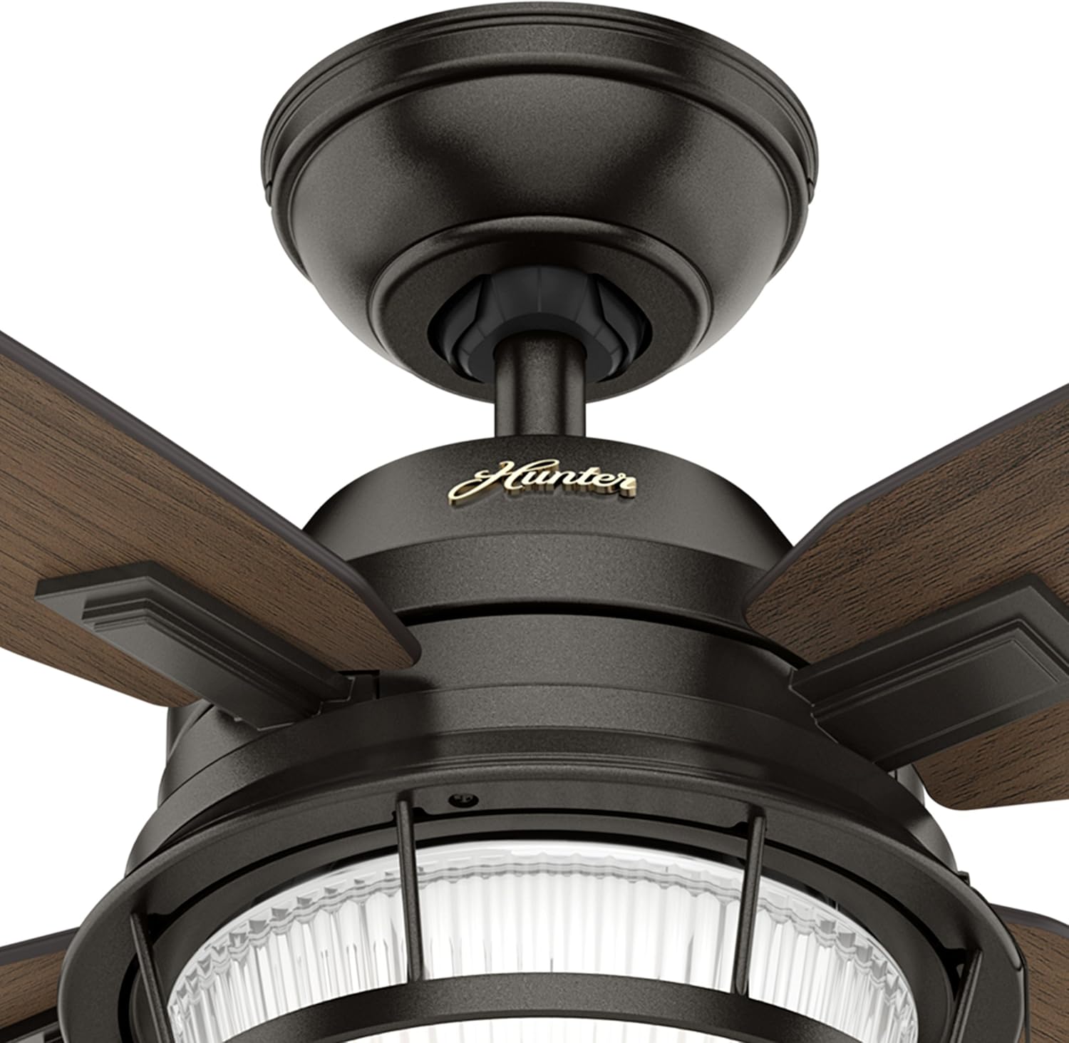 Hunter 52 inch. Outdoor Ceiling Fan in Noble Bronze with LED Light kit (Renewed)