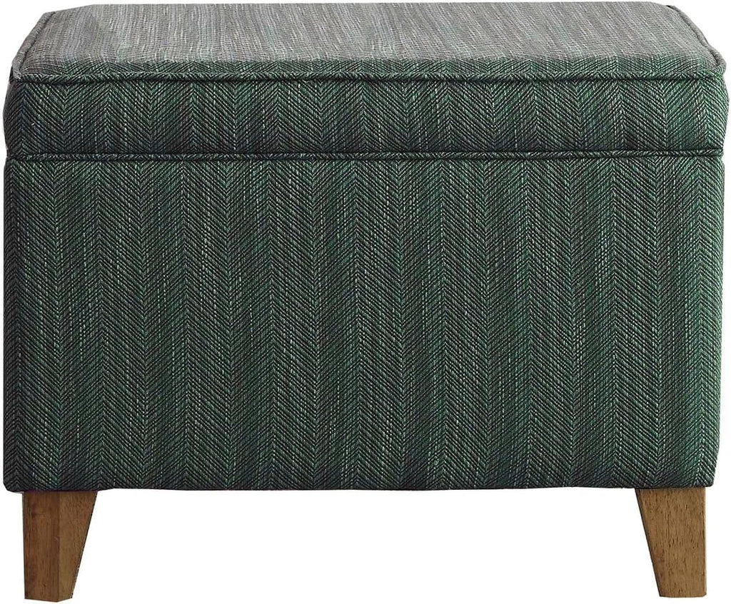HomePop 24' Medium Square Storage Ottoman - Teal