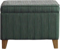 HomePop 24' Medium Square Storage Ottoman - Teal