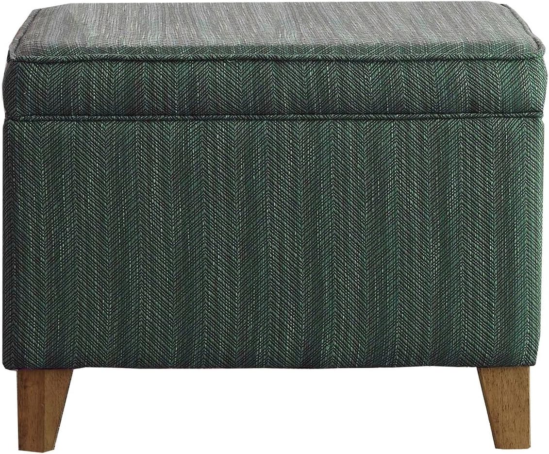 HomePop 24' Medium Square Storage Ottoman - Teal