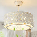 20' Boho Ceiling Fans with Lights, Gold Crystal Fandelier Ceiling Fan with Light Remote Control, Cage 6-Speed for Bedroom, Nursery, Foyer, Living Room