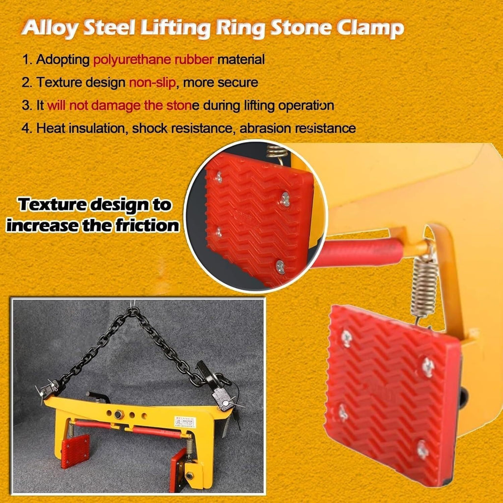 Granite Slab Lifting Clamp Heavy Duty Stone Scissor Lifter Clamps for Carrying and Vertical Transport of Marble(12in)