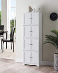 Kings Brand Furniture - Lyons 4-Tier 68' Kitchen Pantry Storage Cabinet with 8 Doors, White