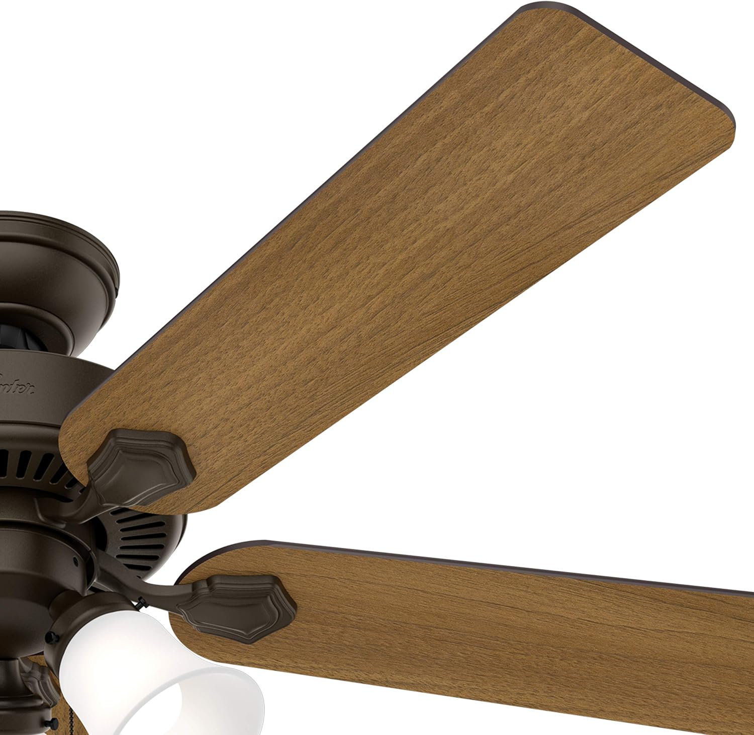 Hunter Fan 52 inch Indoor Traditional New Bronze Ceiling Fan with Light Kit (Renewed)