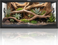 Phailozoo 50 Gallon Reptile Enclosure, Colorful Aluminum Frames Reptile Tank Assemble Within 6 Steps, Rust Proof Mesh Top for Air Circulation & Light Penetration, Dual Grommets for Multiple Wire Use