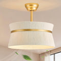 Boho Caged Ceiling Fan with Light，Rattan Fandelier Ceiling Fan with Light and Remote Control, Coastal Chandelier Fan for Bedroom, Living Room,Kitchen,Foyer(20 Inch, 6 Speed, Timing Adjustable Height)