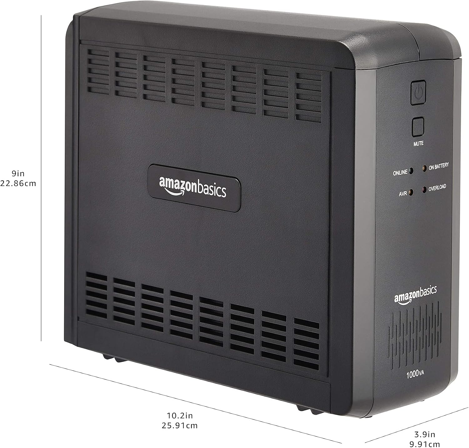 Amazon Basics UPS Battery Backup & Surge Protector, 1000VA/550W, 9 Outlets, Line Interactive Uninterruptible Power Supply with AVR Sinewave Technology, Black