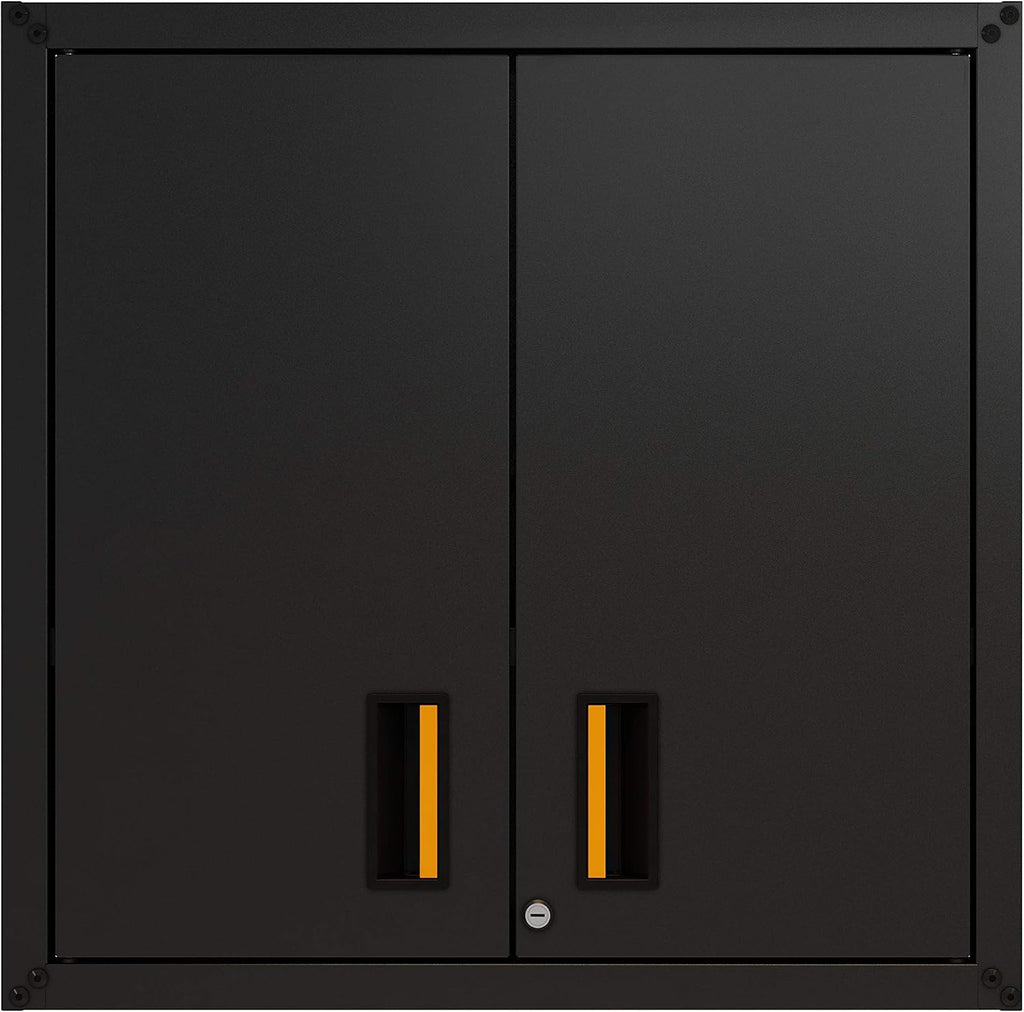 for Home Ready-to-Assemble Wall Steel Cabinet with Two Doors (Black)