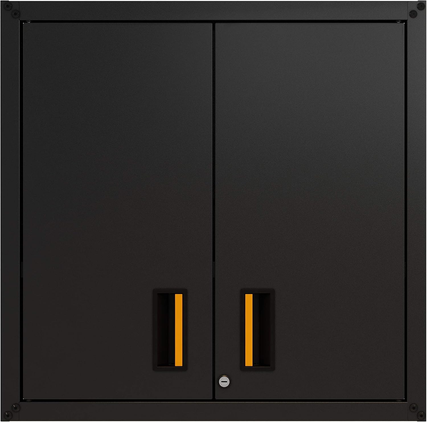 for Home Ready-to-Assemble Wall Steel Cabinet with Two Doors (Black)