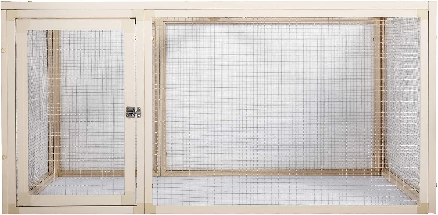 New Age Pet ECOFLEX Jumbo Fontana Chicken Pen - Eco-Friendly, Non-Toxic, Durable Outdoor Enclosure with Stainless Steel Wire, Predator-Resistant Lock, Easy No-Tool Assembly, 10-Year Warranty