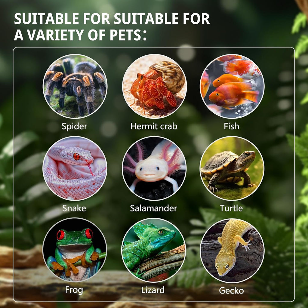 17 Gallon Reptile Glass Tank 20'x14'x14' with Drainage Hole - Pre-Assembled Reptile Cage Enclosure for Turtle,Tortoise,Hermit Crab,Bearded Dragon,Gecko,Lizard,Snake,Spider,Fish,Tarantula