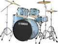 Yamaha Rydeen 5-Piece Drum Set With 22' Bass Drum, Floor Tom, 2 Toms With Ball Clamp And Wood Snare Drum, Gloss Pale Blue