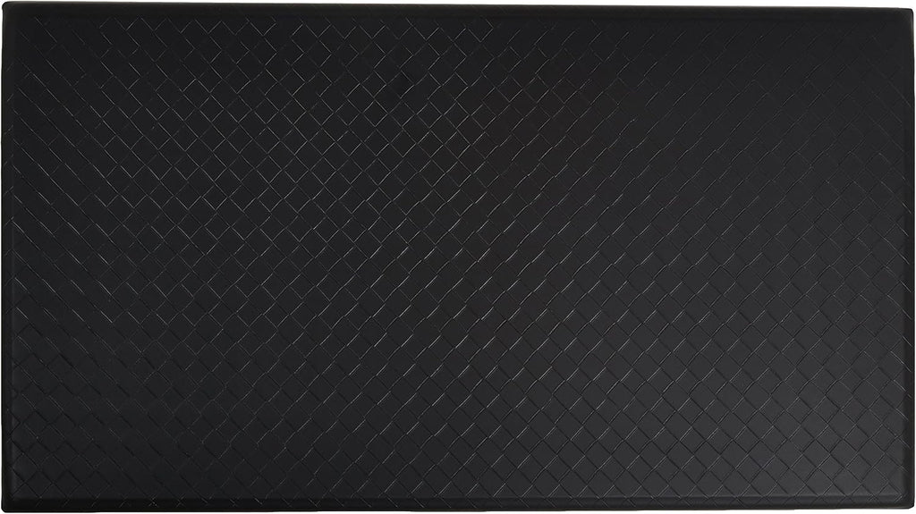 Amazon Basics Anti-Fatigue Standing Mat, Non-Slip, Cushioned, Stain Resistant Comfort Mat for Home, Office and Standing Desk, 20' x 36' x 0.6', Geometric, Black, 5-Pack