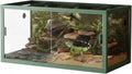 GarveeLife 120 gal Bearded Dragon Tank 4 x2 x2 Reptile Terrarium Enclosure with Sliding Glass Doors, Snake Enclosure Heavy Duty Top Screen Ventilation, Easy to Assemble Green
