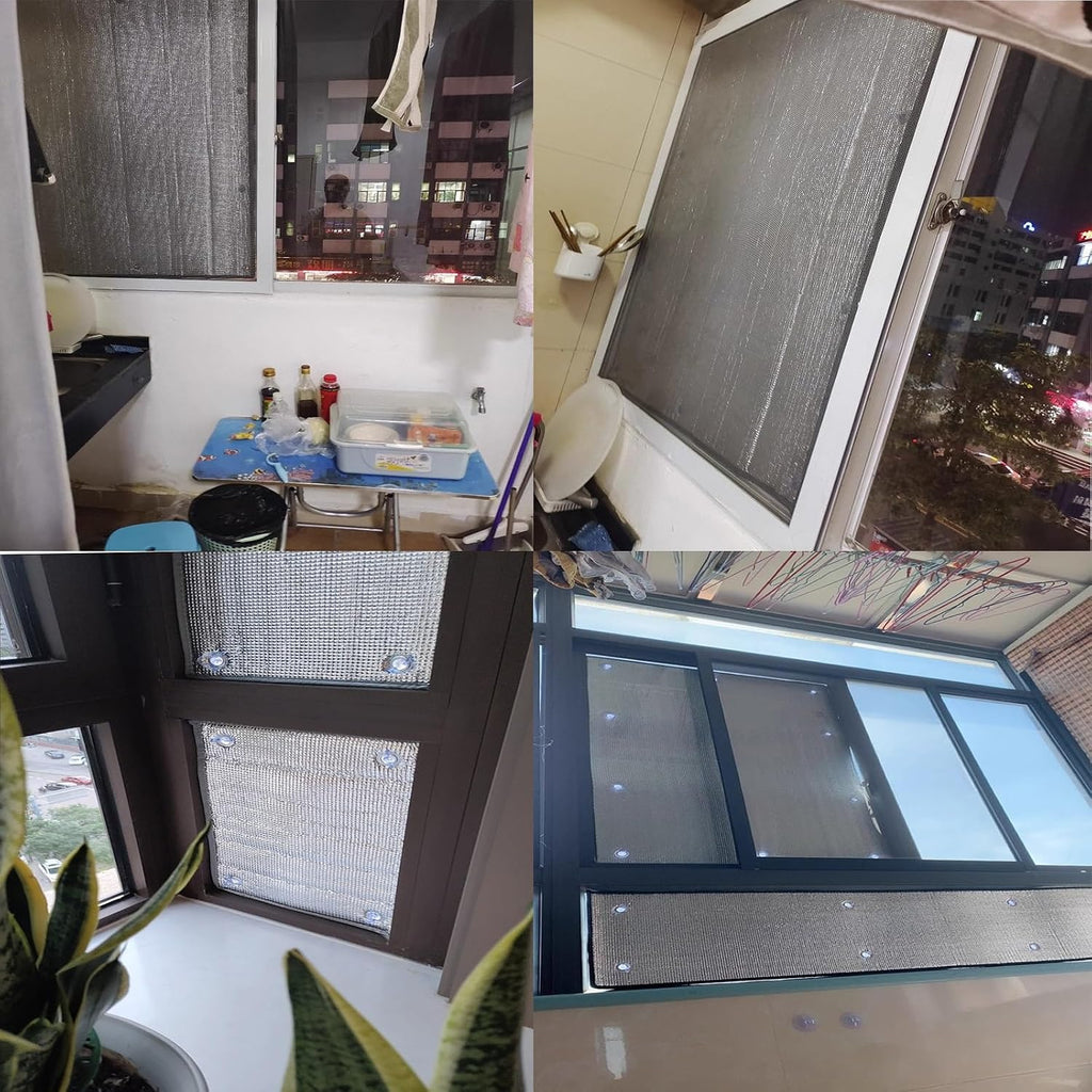 Customizable 8mm Blackout Window Film - Heat Insulation & U-V Protection for Home and Car Windows 1pc(51x118in)