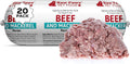 Raw Paws Signature Blend Pet Food for Dogs & Cats - Beef & Wild-Caught Mackerel Recipe, 1-lb Rolls (20 Pack) - Freshly Made in USA Natural Beef Fish Dog Food - Mackerel for Dogs, Raw Cat Food