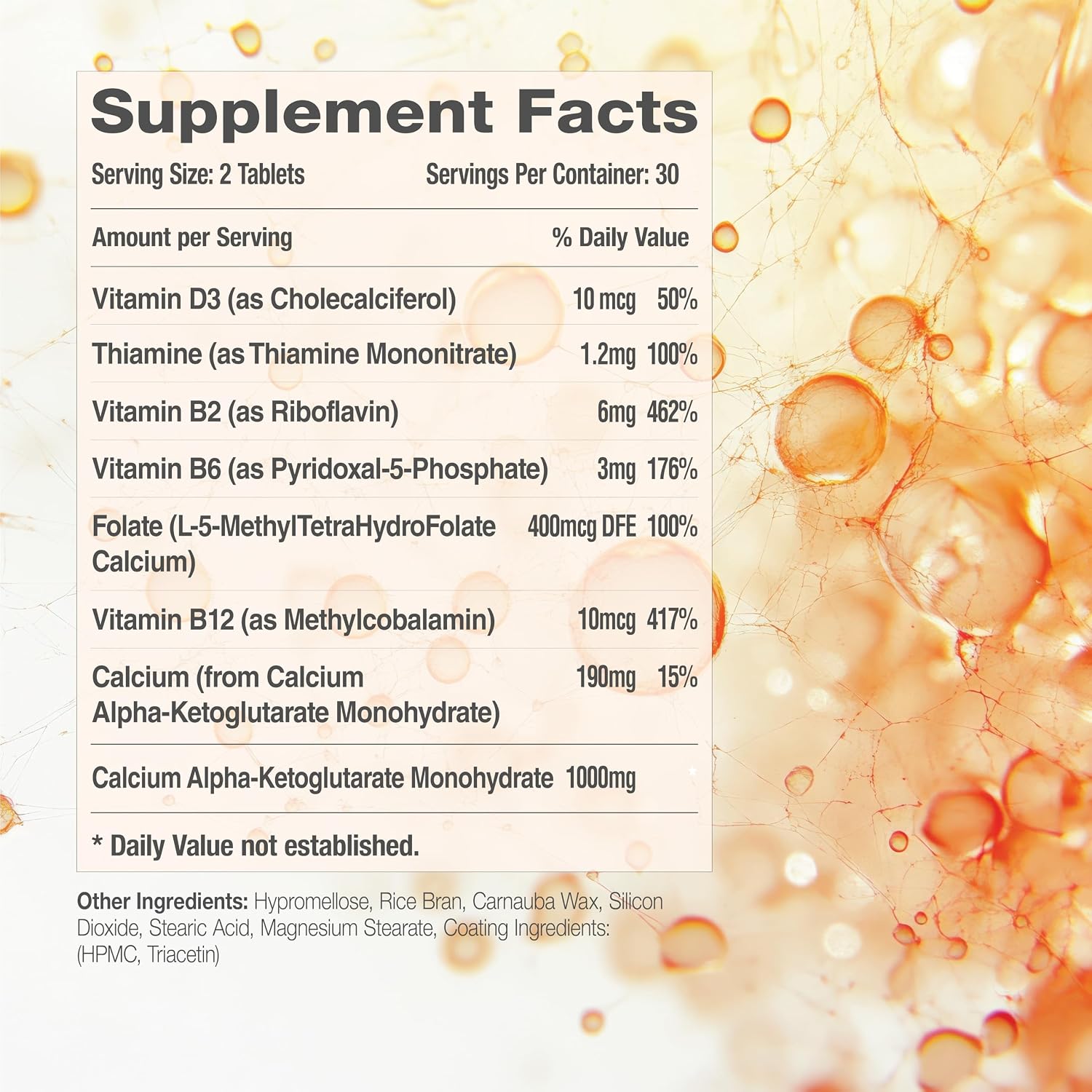Rejuvant Women's AKG Longevity Supplement 1000MG Ultra 98% Pure (Calcium Alpha-Ketoglutarate), Patented Vitamin Rich Controlled Release Formula Supports Cell Repair and Quality of Life, 180 Tablets