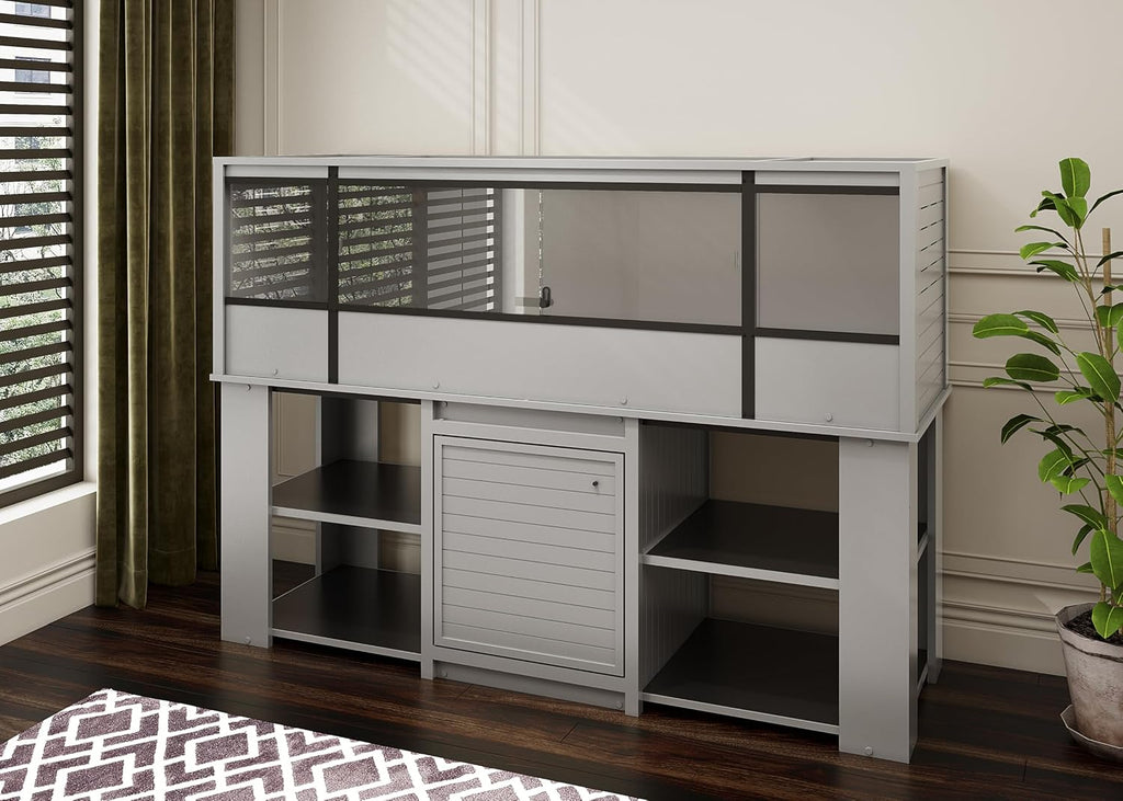 New Age Pet® ECOFLEX® 72' Jumbo Versa Stand, Standard Height Cabinet for Reptile & Small Animal Habitat, Lounge in Grey