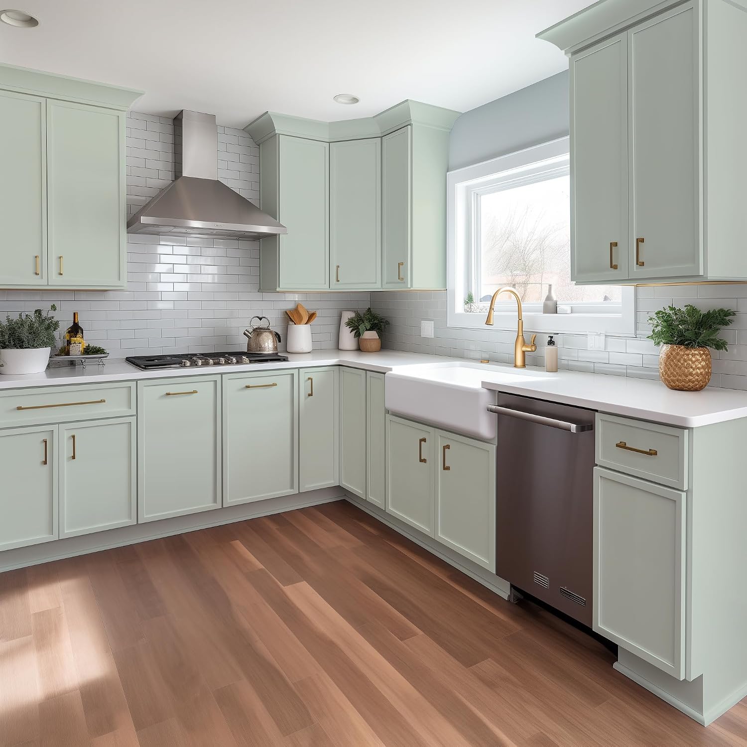 33 Inch RTA Kitchen Sink Base Cabinet - Solid Wood Shaker Style Farmhouse Cabinet with Soft Close Doors, Fits 24-30 Inch Undermount Sinks, Ready to Assemble (Jade Green (Slim))