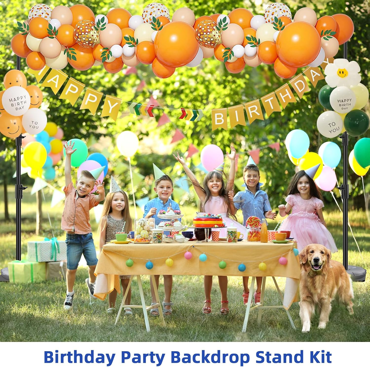 10ftx10ft Pipe and Drape Stand with Adjustable Metal Frame, Background Stand with Carrying Bag for Parties, Weddings, Birthdays