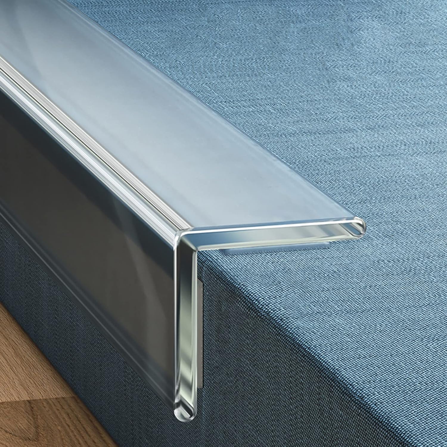 ZAQYCM 120cm Wall Edge Cover Strip Clear, Self Adhesive Corner Guard Plastic for Wall/Tile/Window/Door Frame, 90-Degree Angle Edge Trim Pet Anti-Scratch Shield (Color : W 17mm(7/10 in), Size : 5 Pcs)