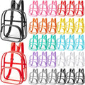Aliceset Clear Backpack Bulk Waterproof Transparent Colorful Bookbag Donation Supply Kits for Women Men(12 Inch,30 Pcs)