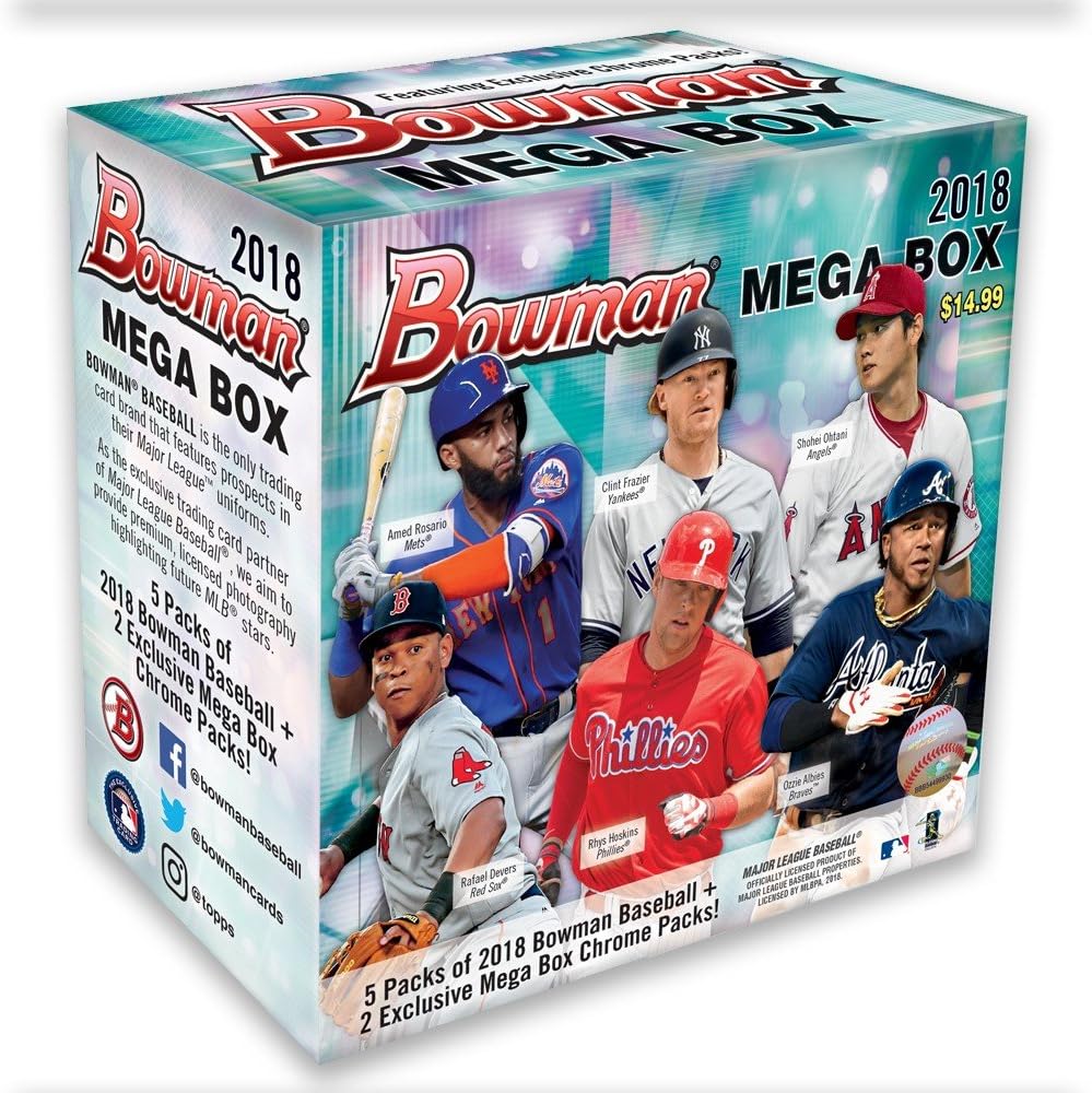 2018 MLB Baseball Trading Card Topps Bowman Mega Box w/Chrome Pack - SOLD OUT!