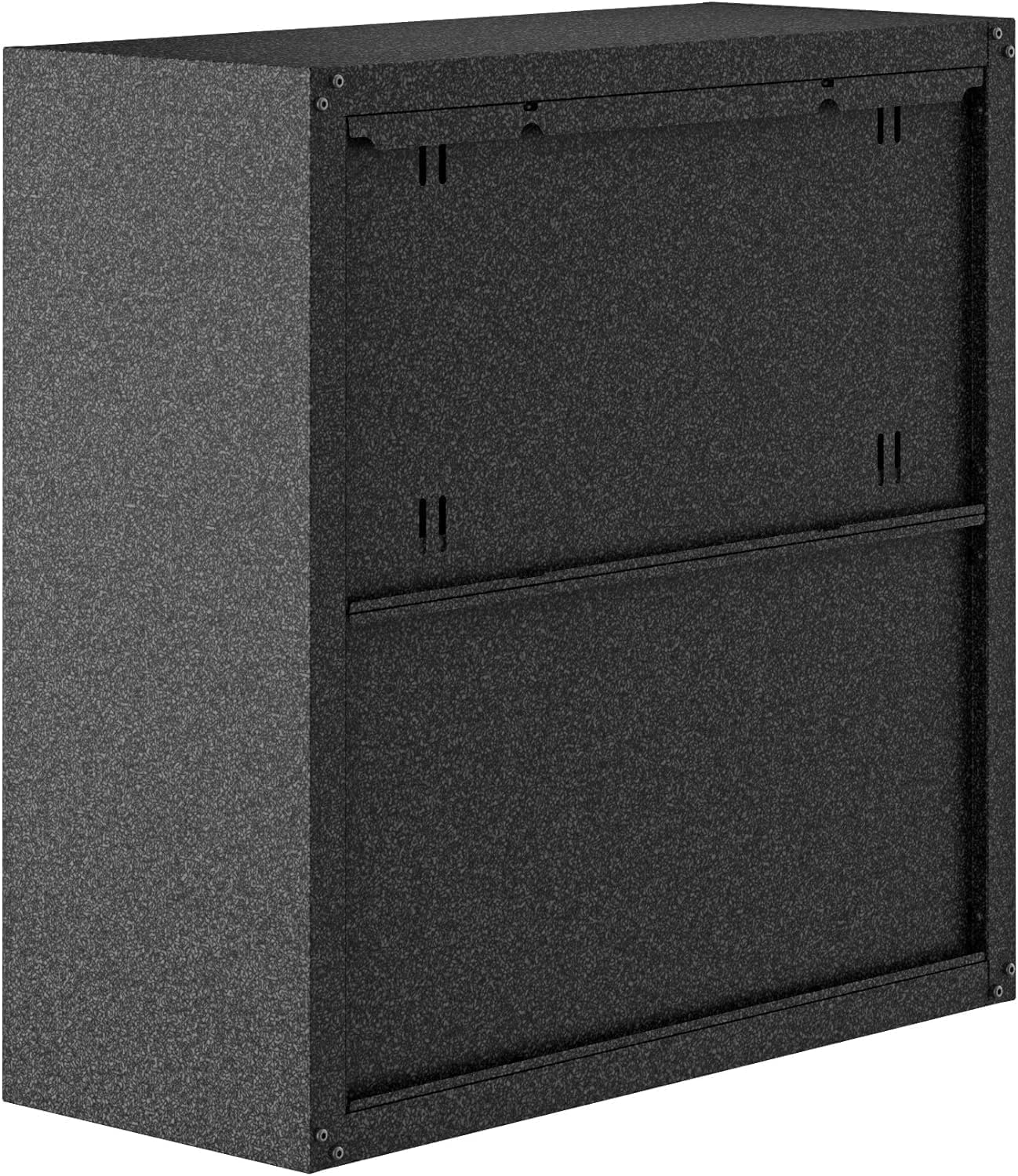 Manhattan Comfort Fortress Floating Storage Cabinet, Modern Stainless-Steel Garage Cabinet, Grey