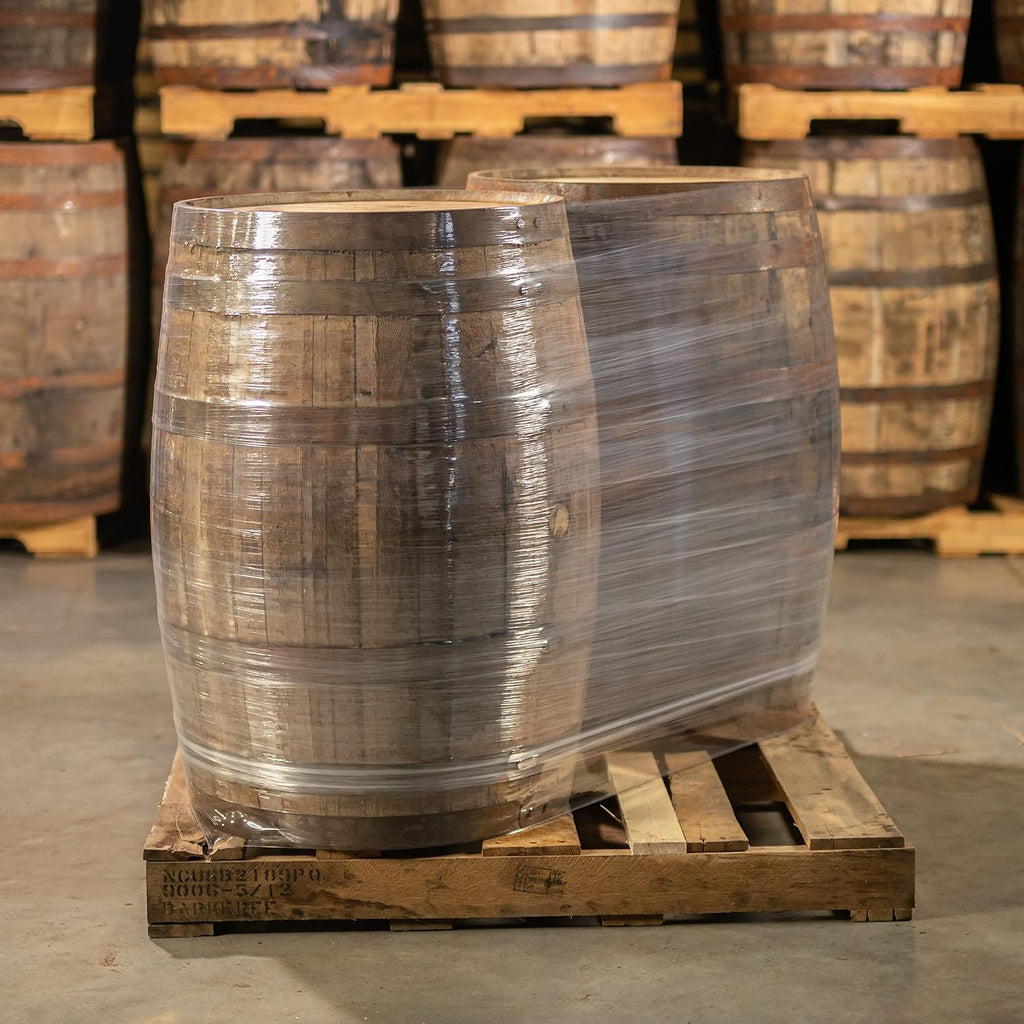 Midwest Barrel Company Authentic Bourbon/Whiskey Barrel (53 Gallon) Used Genuine American White Oak Wood Barrel for Decoration, Furniture & DIY Projects - 2 Barrels