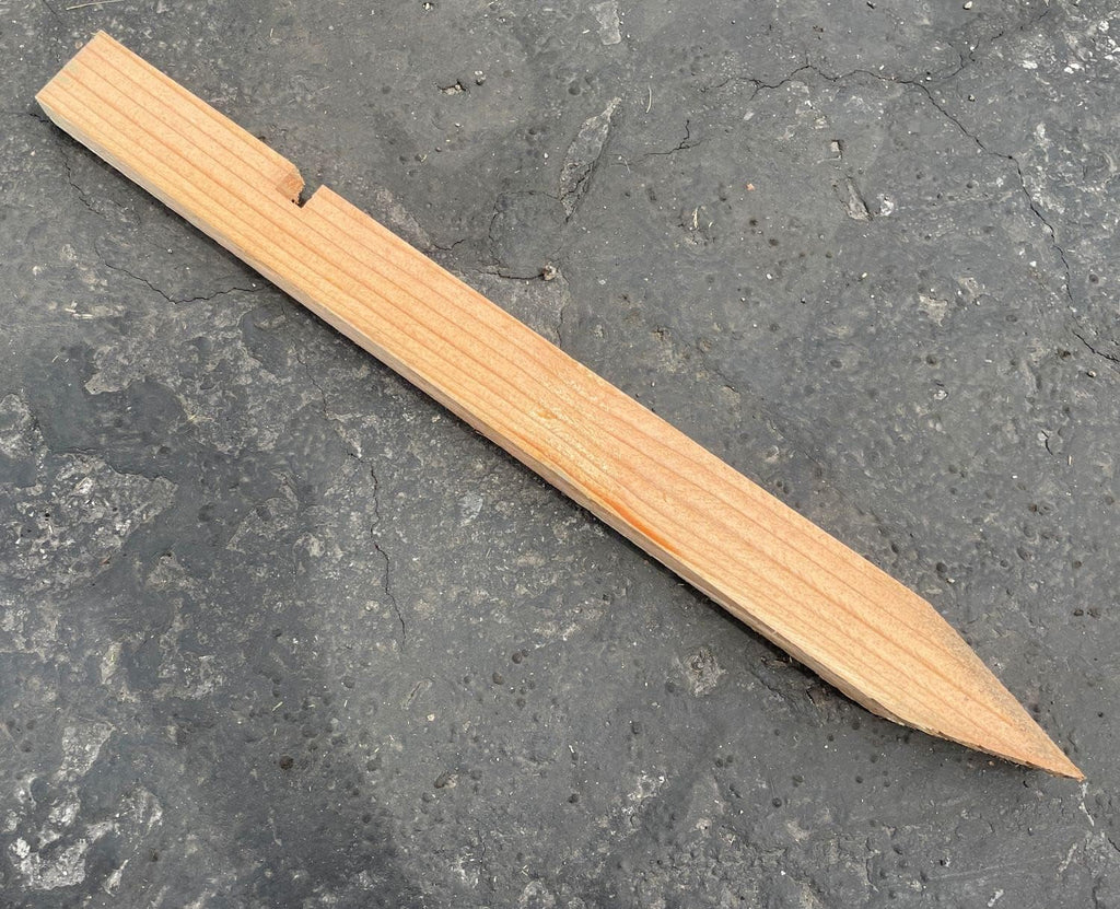 Sandbaggy 24' Erosion Control Wood Stakes with Notch - 100% Biodegradable - Chisel Point, Douglas Fir Wood - Made in The USA (50)