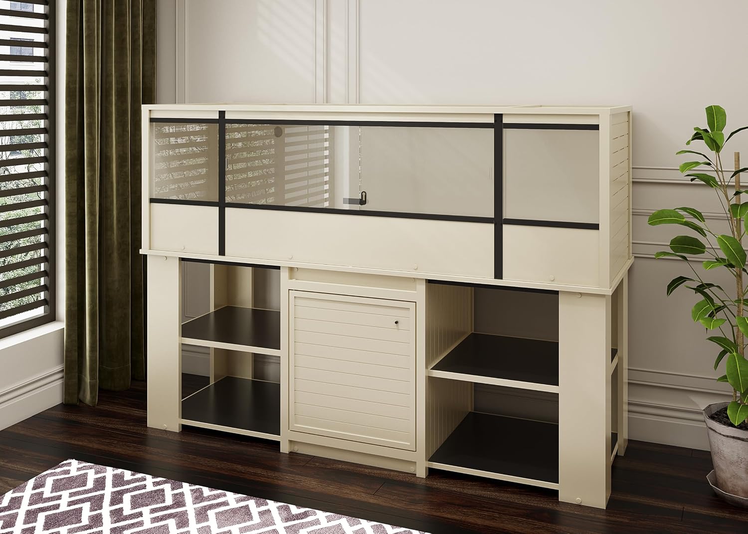 New Age Pet® ECOFLEX® 72' Jumbo Versa Stand, Standard Height Cabinet for Reptile & Small Animal Habitat, Lounge in Maple