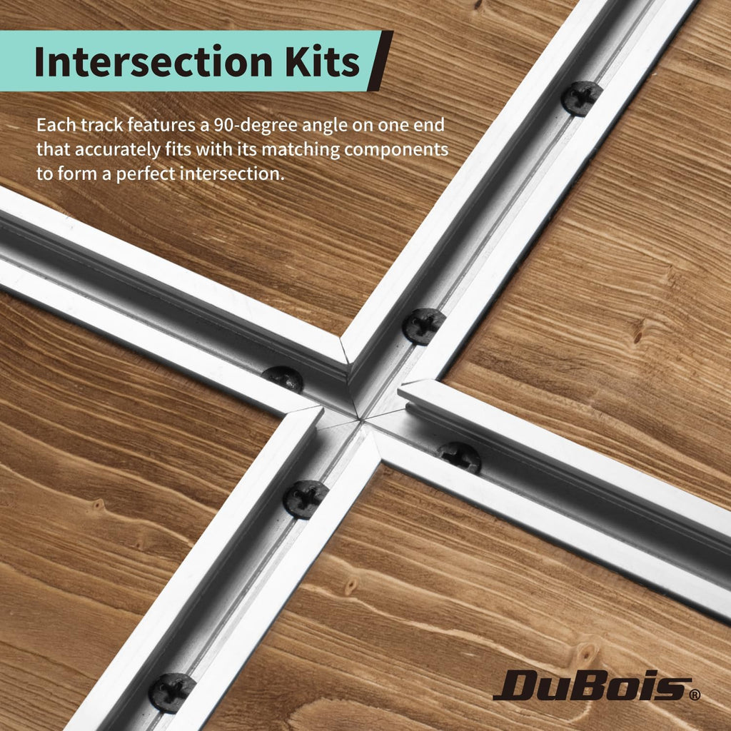 DuBois T Track Table Kit for 2' x 4' T Track Table Top & 2PK T-Track Hold Down Clamp, Inlcudes 6'x32 PCS Universal T Track & 4PK Hold Down Clamps for Woodworking, CNC Machine, Work Bench, Router Table