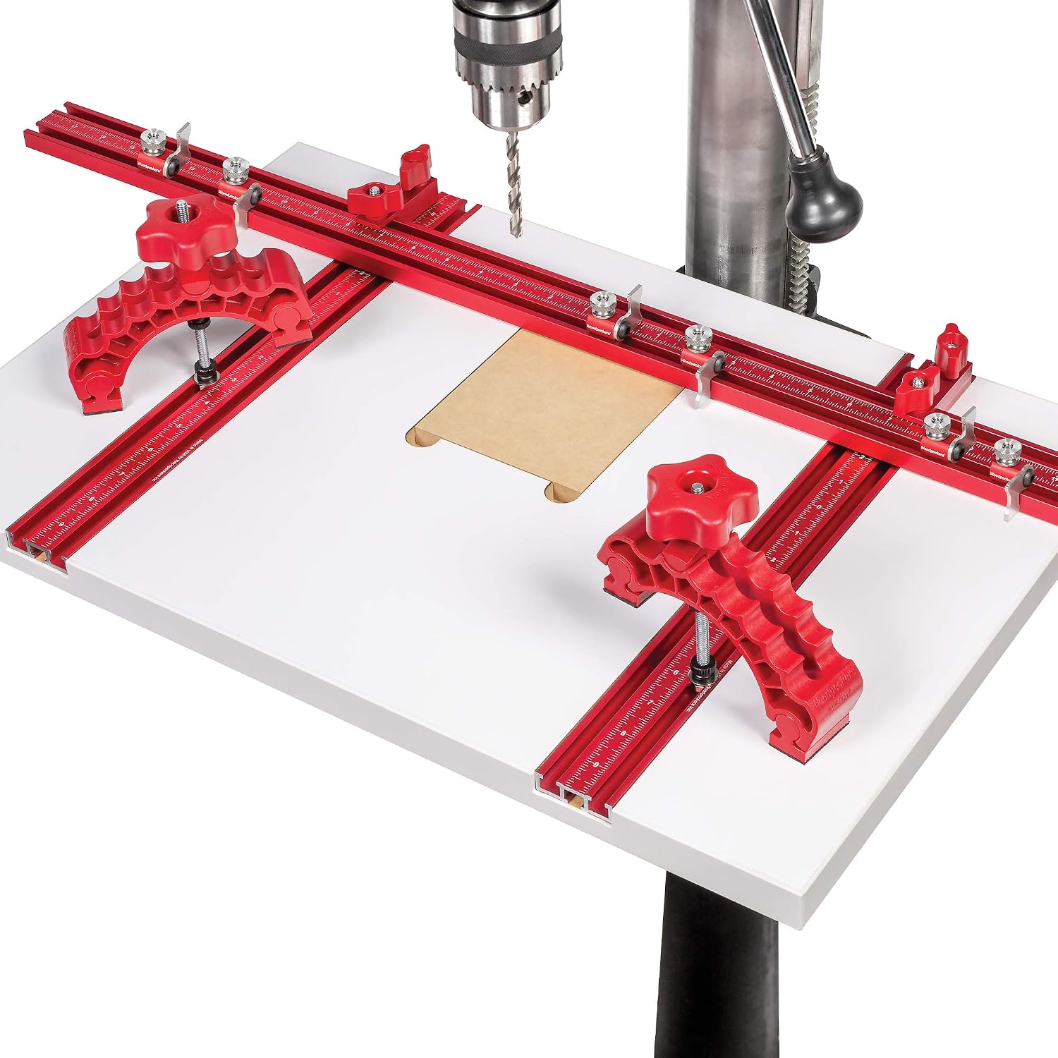 Woodpeckers Drill Press Table Package, Kit 3, Complete Kit with Work Surface, Clamps, Fence and Stops
